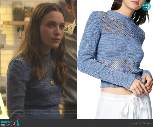 Ramy Brook Khloe Sweater worn by Love Quinn (Victoria Pedretti) on You
