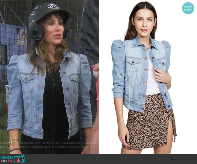 Retrofete Ada Denim Jacket worn by Kelly Dodd on The Real Housewives of Orange County