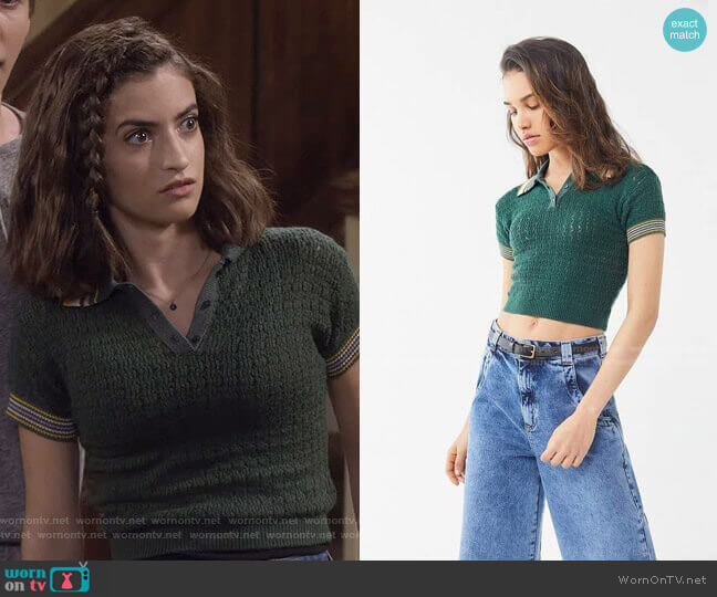 Urban Outfitters Rue Polo Sweater Top worn by Ramona Gibbler (Soni Nicole Bringas) on Fuller House