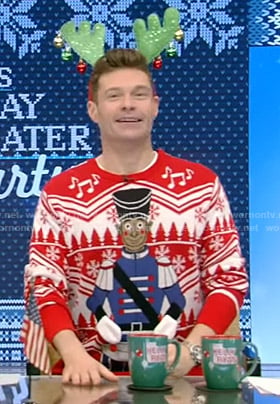 Ryan’s ugly christmas sweater on Live with Kelly and Ryan