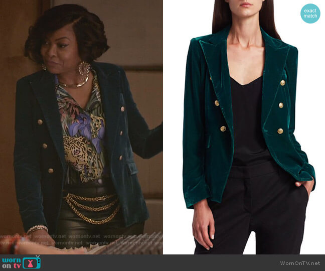 Generation Love Savannah Velvet Double-Breasted Blazer worn by Cookie Lyon (Taraji P. Henson) on Empire