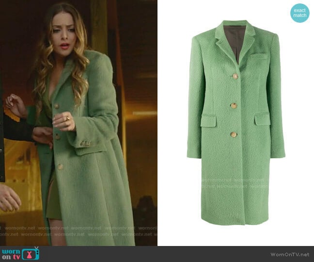 Acne Studios Single-Breasted Coat worn by Fallon Carrington (Elizabeth Gillies) on Dynasty