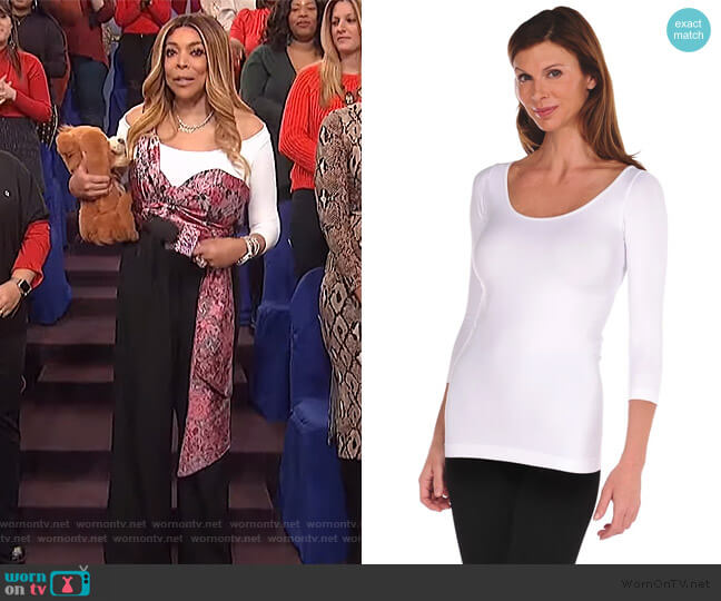 Tees by Tina 3/4 Sleeve Solid worn by Wendy Williams on The Wendy Williams Show