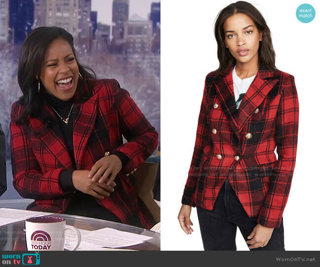 Lioness The Palermo Blazer worn by Sheinelle Jones on Today
