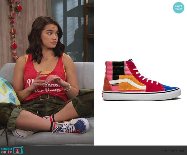 Vans Sk8 Hi sneakers worn by Alexa Mendoza (Paris Berelc) on Alexa & Katie