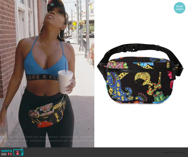 Versace Jete Jewelry Print Nylon Bag worn by Porsha Williams on The Real Housewives of Atlanta