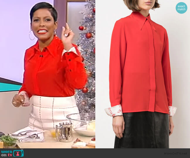 Victoria Beckham Printed Cuffs Buttoned Shirt worn by Tamron Hall on Tamron Hall Show