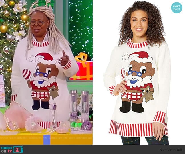 Dubgee by Whoopi Baby Santa Sweater worn by Whoopi Goldberg on The View