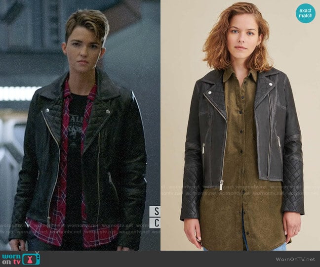 Wilsons Leather Leather Leather Moto Jacket worn by Kate Kane (Ruby Rose) on Batwoman