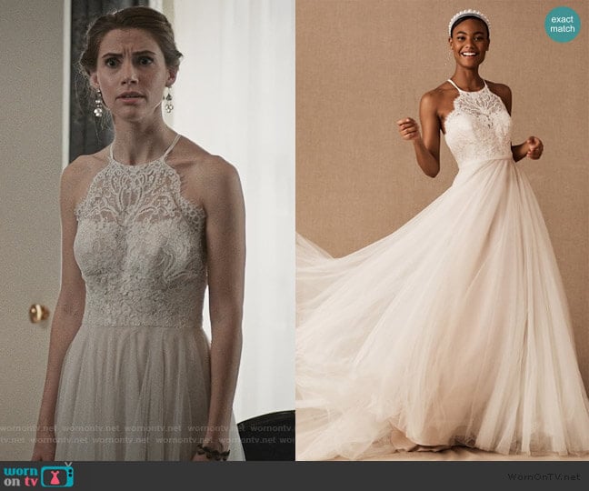 Wtoo by Watters Claremore Gown worn by Stephanie 'Stevie' McCord (Wallis Currie-Wood) on Madam Secretary