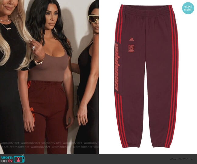 Yeezy Calabasas Track Pants worn by Kim Kardashian on Keeping Up with the Kardashians