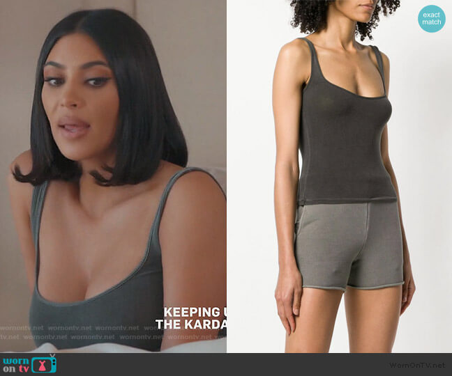 Yeezy Tank Top worn by Kim Kardashian on Keeping Up with the Kardashians