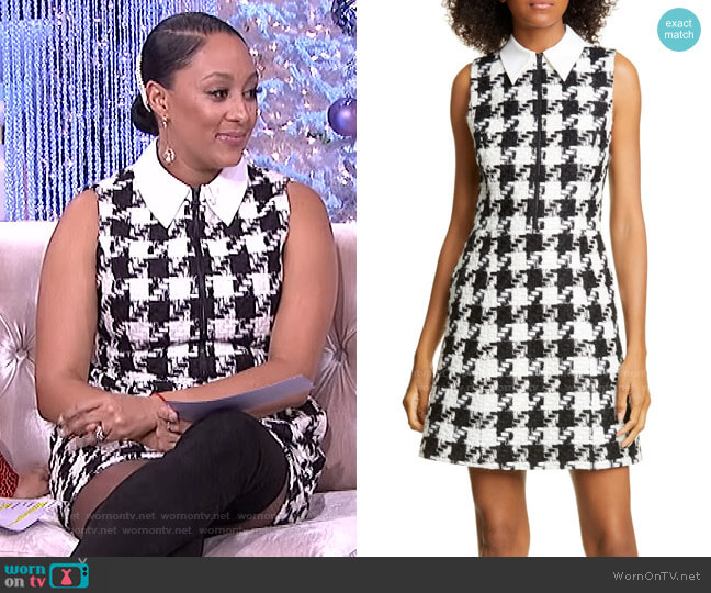 Alice + Olivia Ellis Zip-Front Dress worn by Tamera Mowry on The Real