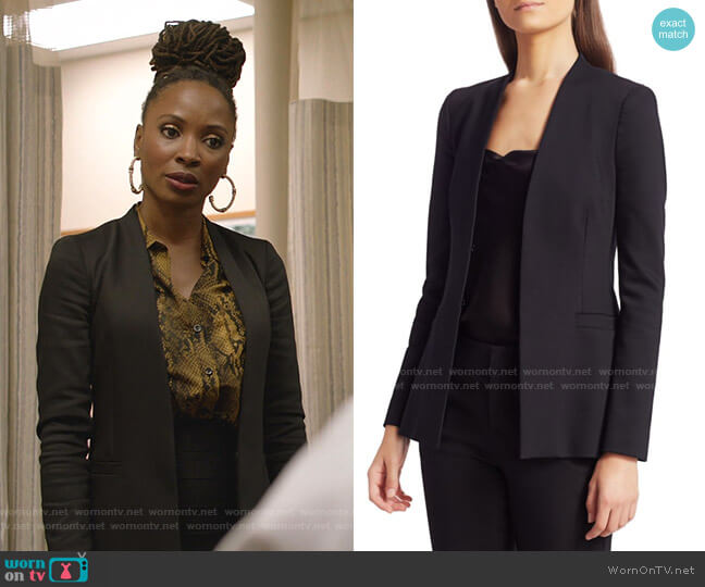 Alice + Olivia Jerri Collarless Blazer worn by Veronica Fisher (Shanola Hampton) on Shameless