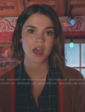 Callie’s beige trim cardigan on Good Trouble