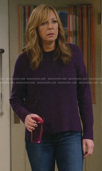 Bonnie’s purple sweater on Mom