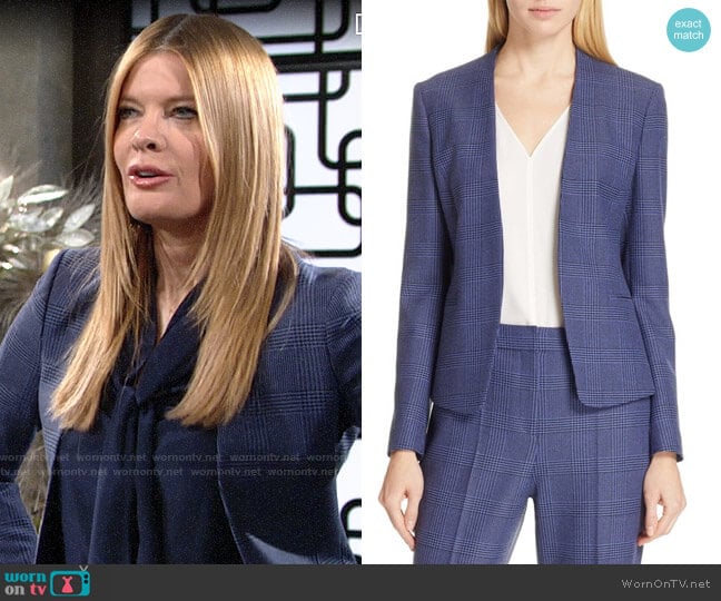 BOSS Jalesta Blazer worn by Phyllis Summers (Michelle Stafford) on The Young and the Restless