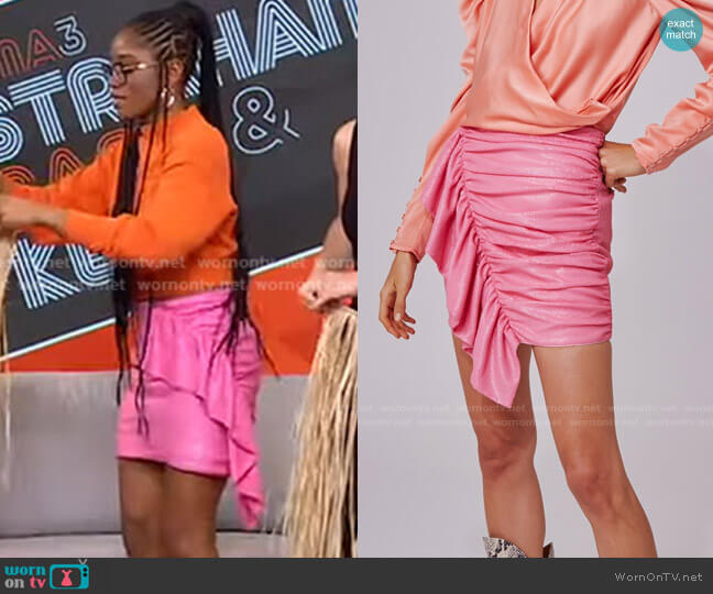 C/Meo Collective As It Goes Skirt worn by Keke Palmer on Good Morning America