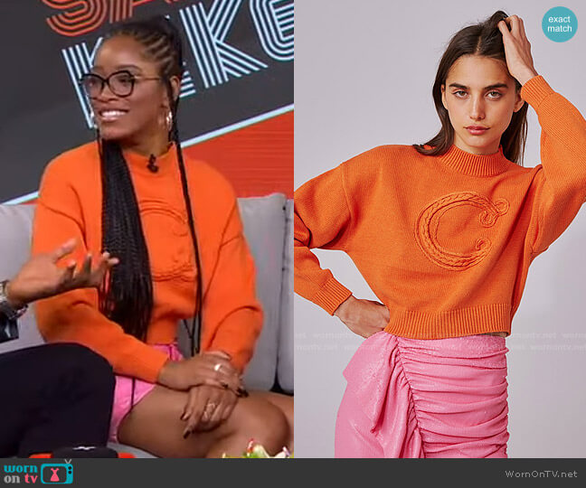 C/Meo Collective Correlative Knit Jumper worn by Keke Palmer on Good Morning America