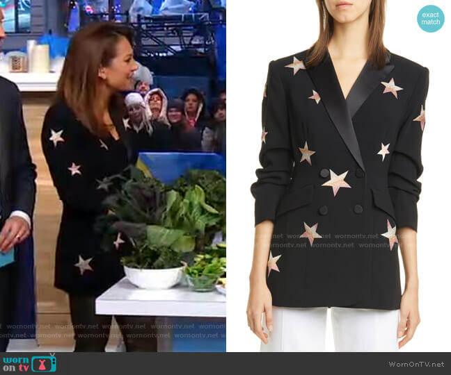 Cinq a Sept Lila Star Blazer worn by Ginger Zee on Good Morning America