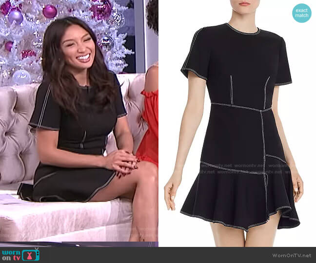 Cinq a Sept Azure Dress worn by Jeannie Mai on The Real