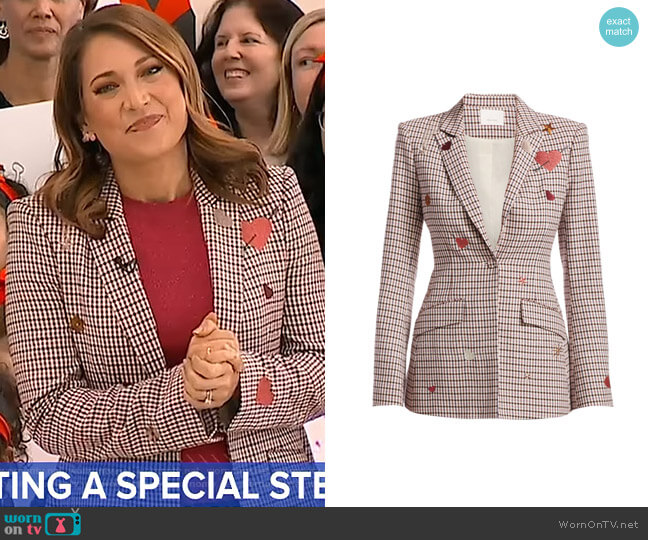Cinq a Sept Estelle Blazer worn by Ginger Zee on Good Morning America