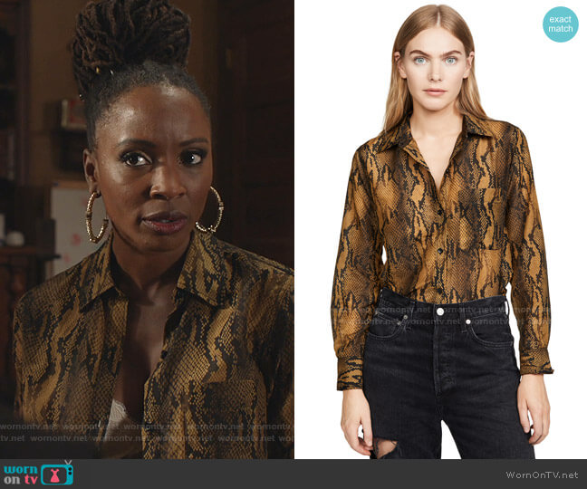 Current/Elliott The Neal Shirt worn by Veronica Fisher (Shanola Hampton) on Shameless