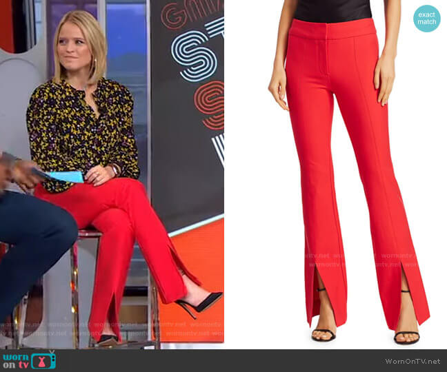 Derek Lam 10 Crosby Maeve Slit Hem Pants worn by Sara Haines on Good Morning America