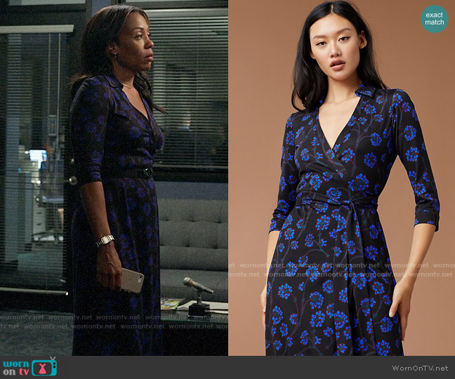 Diane von Furstenberg Floral Dress worn by Mia Jordan (Karen Pittman) on The Morning Show