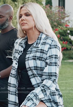 Khloe’s distressed plaid shirt on Keeping Up with the Kardashians