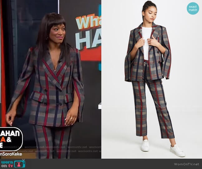 ei8htdreams Clair Wool Trousers worn by Keke Palmer on Good Morning America