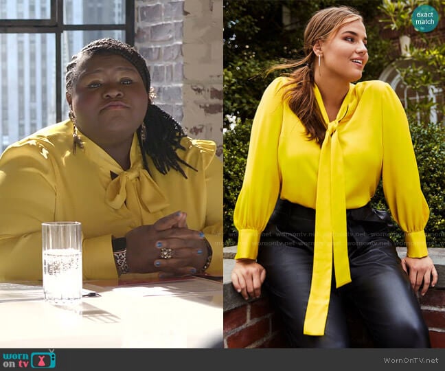 Eloquii Tie Neck Blouse worn by Becky (Gabourey Sidibe) on Empire