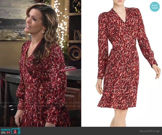 Equipment Jenesse Dress in Merlot worn by Chelsea Lawson (Melissa Claire Egan) on The Young and the Restless