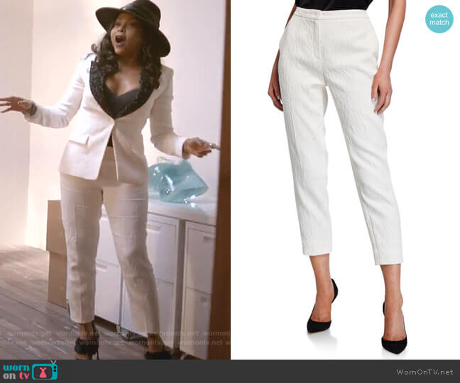 Escada Talaranto Floral Jacquard Pants worn by Cookie Lyon (Taraji P. Henson) on Empire