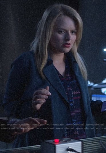 Eve’s blue trench coat on Supergirl