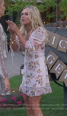 Tamra’s white floral lace dress on The Real Housewives of Orange County