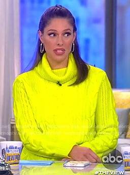 Abby’s yellow neon sweater on The View