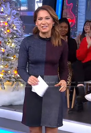 Ginger’s colorblock knit dress on Good Morning America
