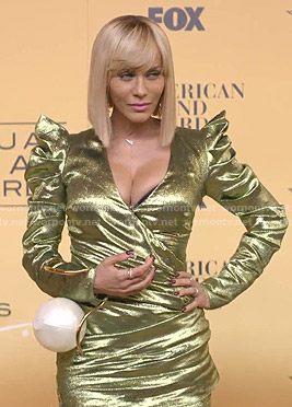 Giselle’s metallic wrap mini dress on Empire
