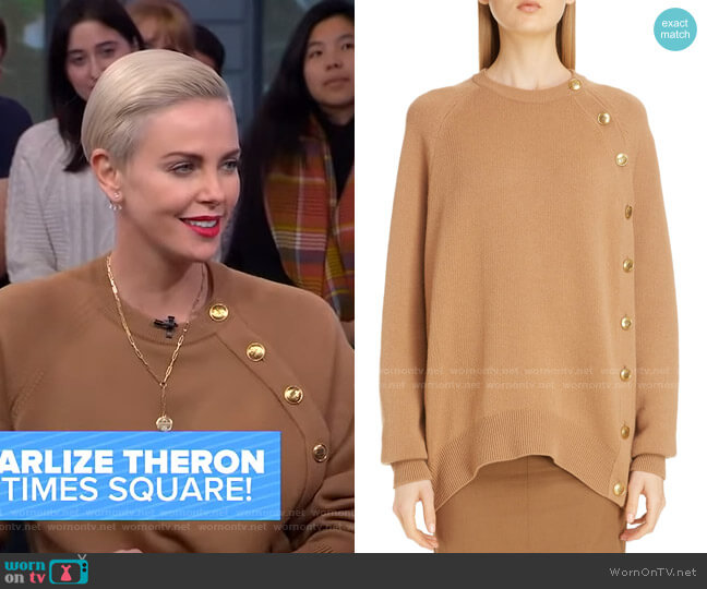 Givenchy Button Side Wool Sweater