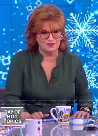 Joy’s green silk blouse on The View
