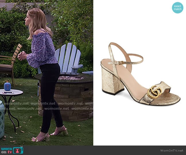 Gucci GG Marmont Sandal worn by DJ Tanner-Fuller (Candace Cameron Bure) on Fuller House