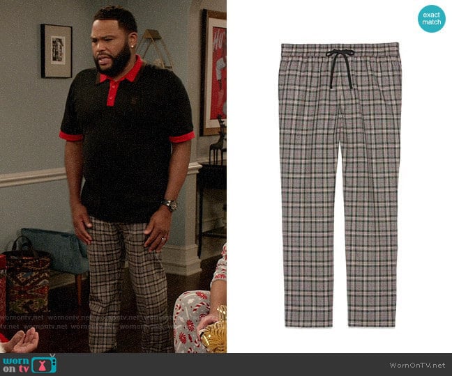 Gucci Check Wool Pants worn by Andre Johnson (Anthony Anderson) on Black-ish