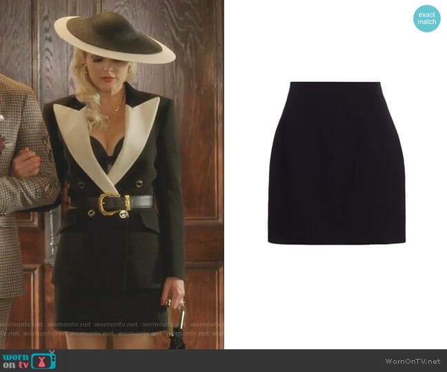Gucci Wool and Silk Mini Skirt worn by Alexis Carrington (Elaine Hendrix) on Dynasty