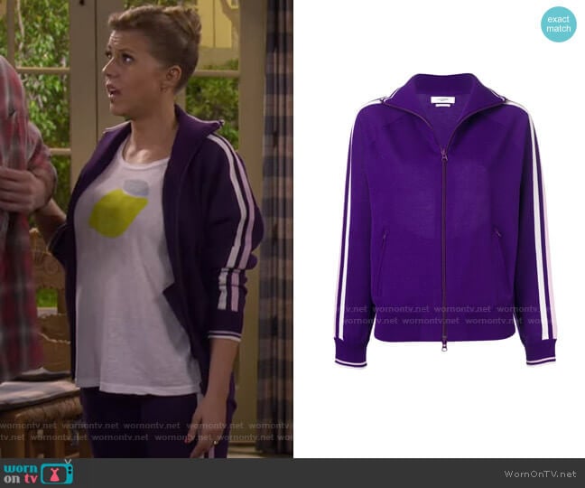 Isabel Marant Étoile Striped Detail Cardigan worn by Stephanie Tanner (Jodie Sweetin) on Fuller House