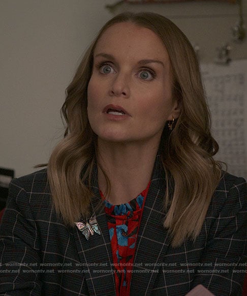 Miss Jenn’s plaid blazer on High School Musical The Musical The Series