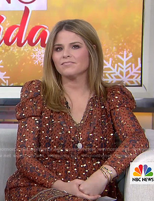 Jenna’s metallic dotted printed dress on Today