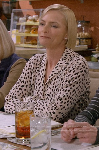 Jill’s spotted print blouse on Mom
