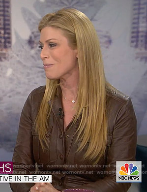 Jill’s brown leather jumpsuit on Today