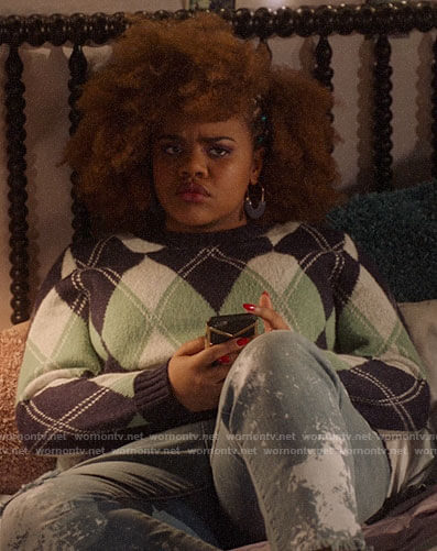 Kourtney’s argyle sweater on High School Musical The Musical The Series